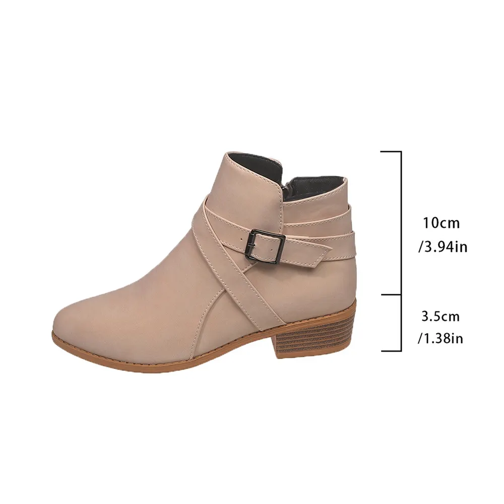 Retro Pointed Suede Ankle Boots