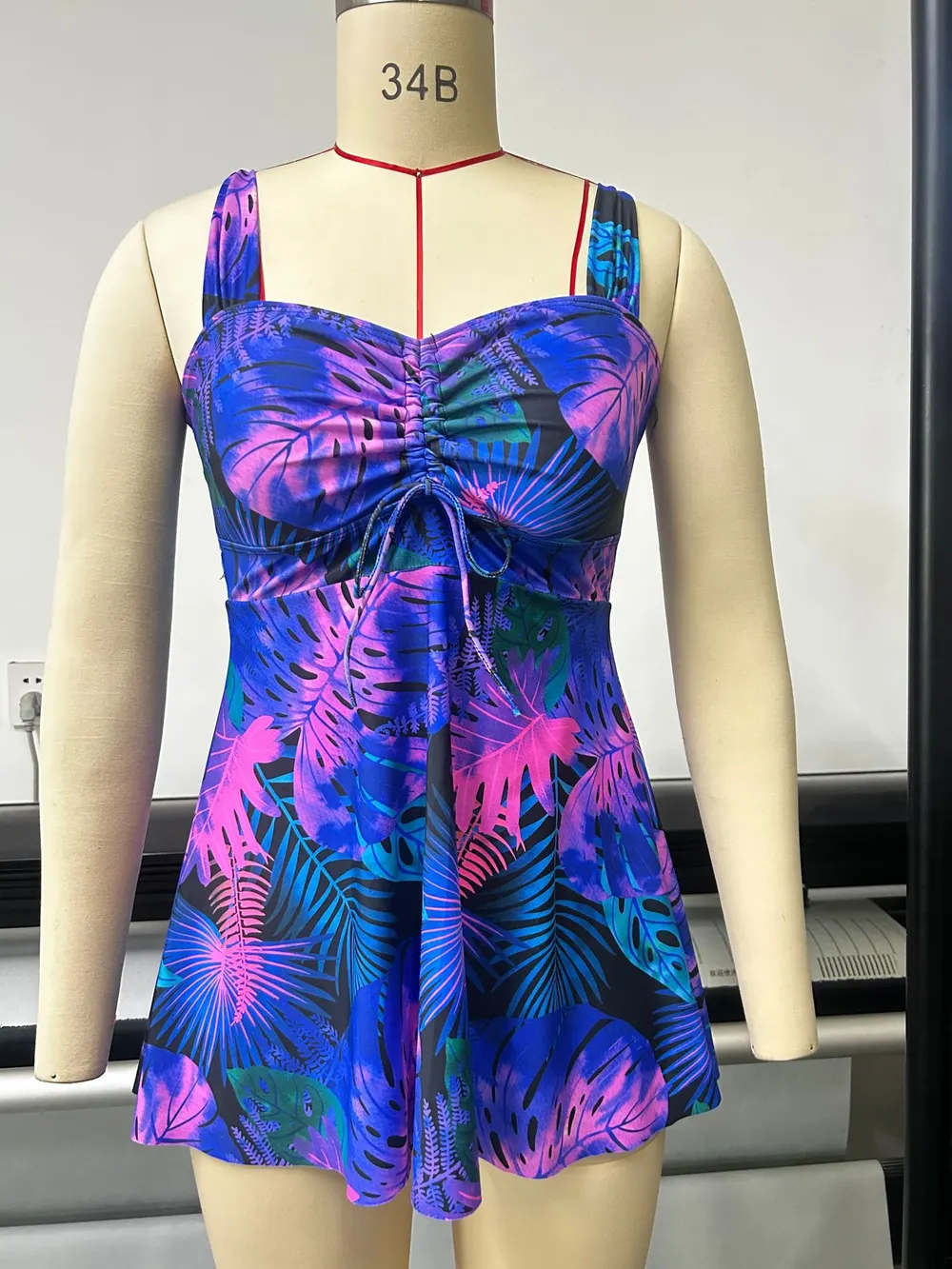 Floral Print One-Piece and Tankini Swimwear