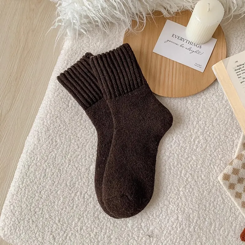 Thick Ribbed Knit Winter Socks