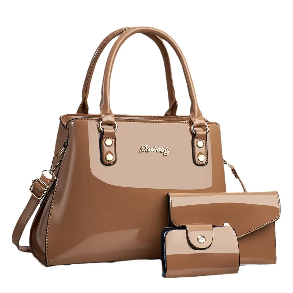 Structured PU Shoulder Bag Set
