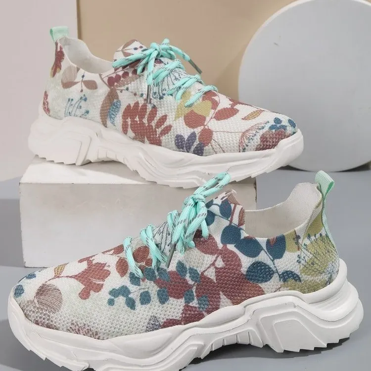 Floral Flyknit Slip-On Running Shoe