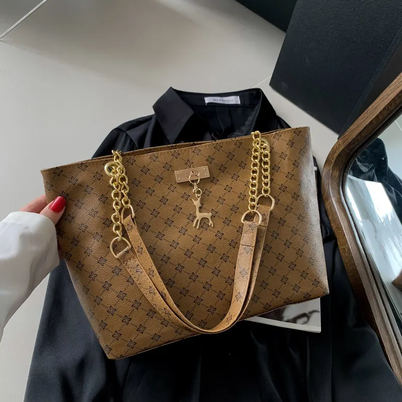 Textured PU Chain Shoulder Bag