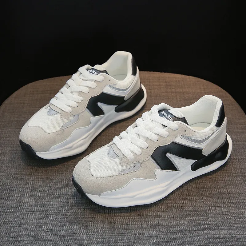 Mesh Lined Low-Top Platform Sneakers