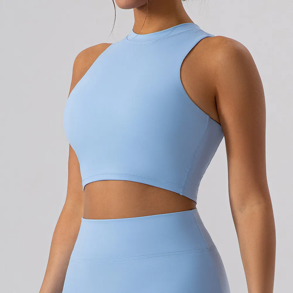 Breathable Half Turtleneck Yoga Vest
