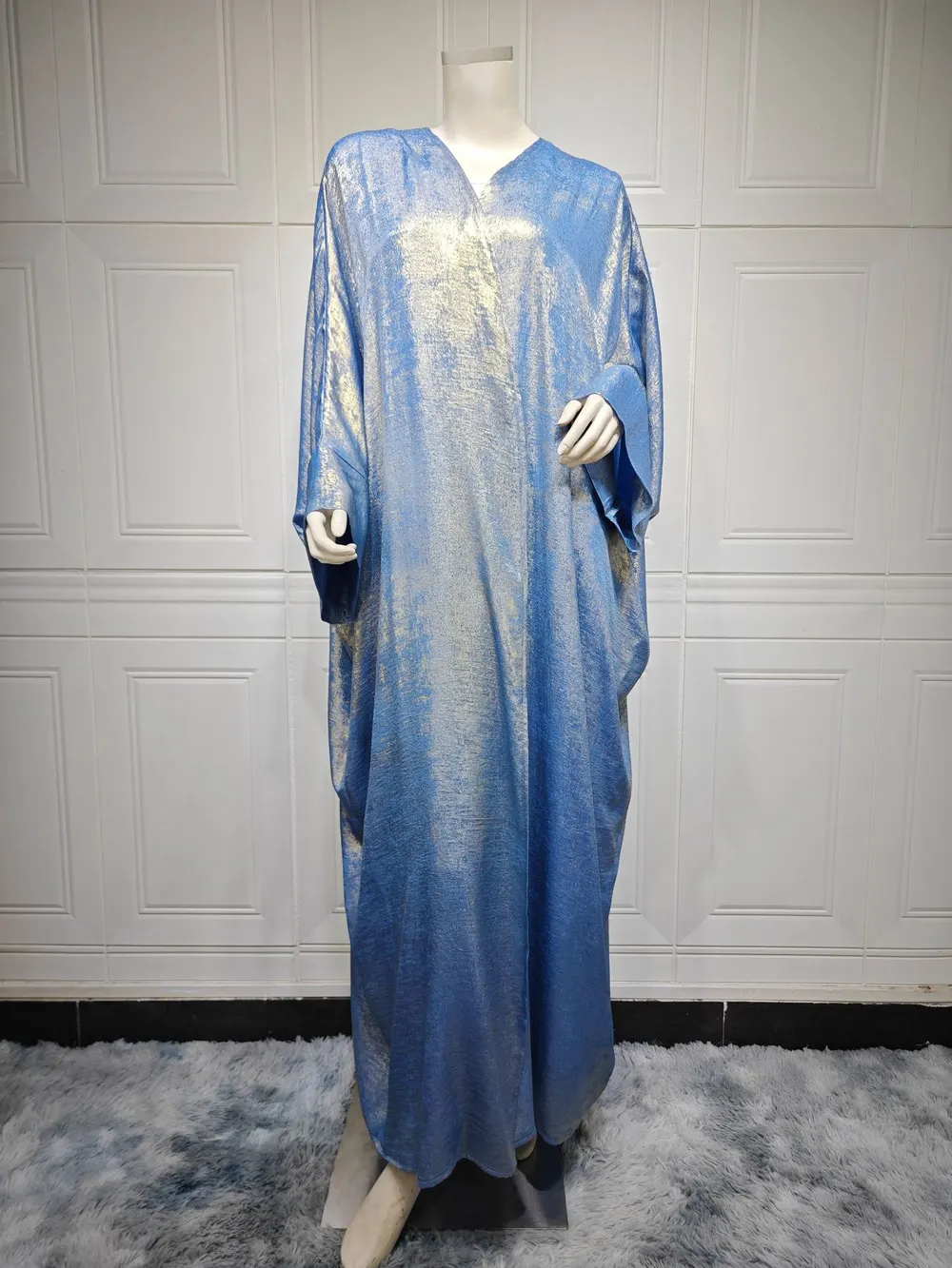 Bronzing Satin Abaya Robe