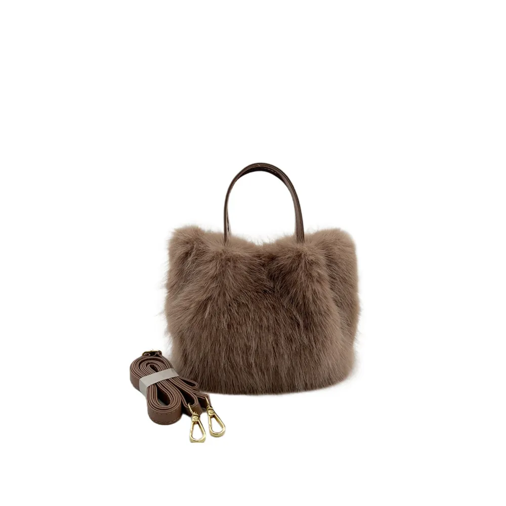 Plush Fur-Style Tote Bag