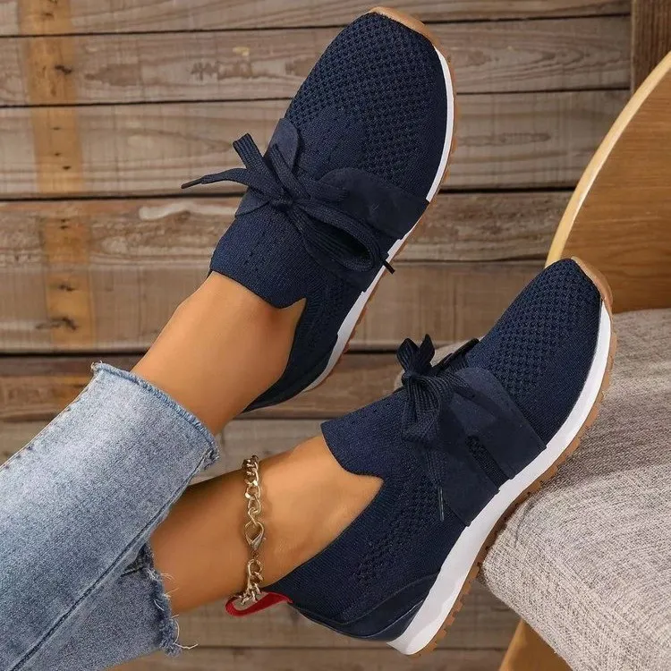 Woven Mesh Lace-Up Sneaker