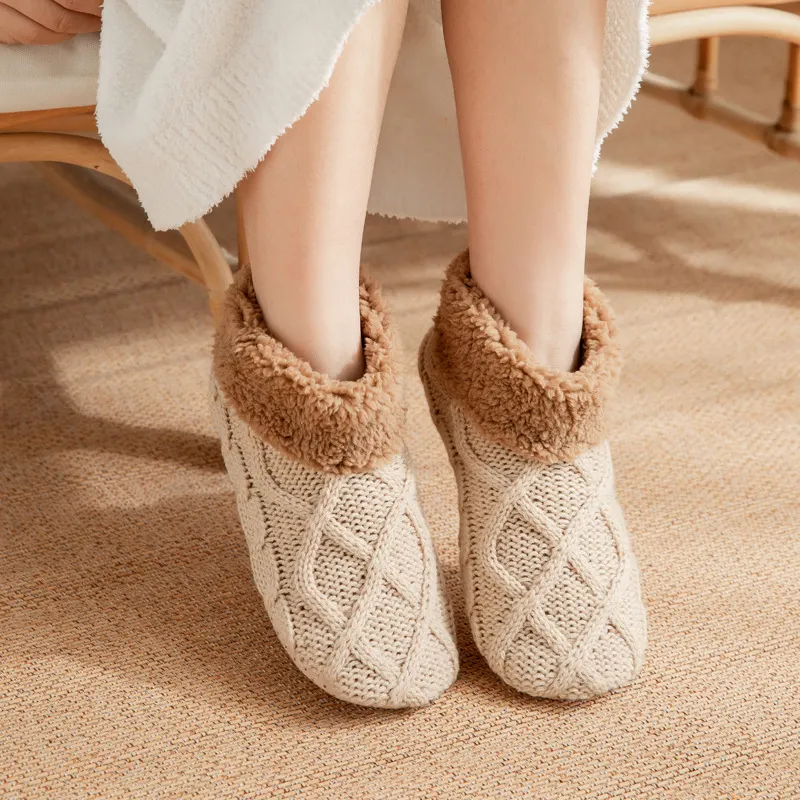 Non-Slip Knit Slipper Socks