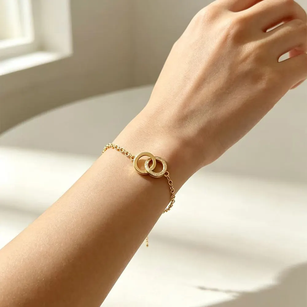 Double Circle Chain Bracelet