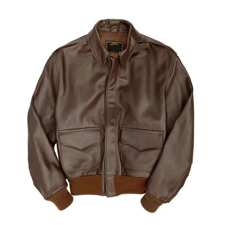 Slim Fit Embroidered Synthetic Leather Jacket