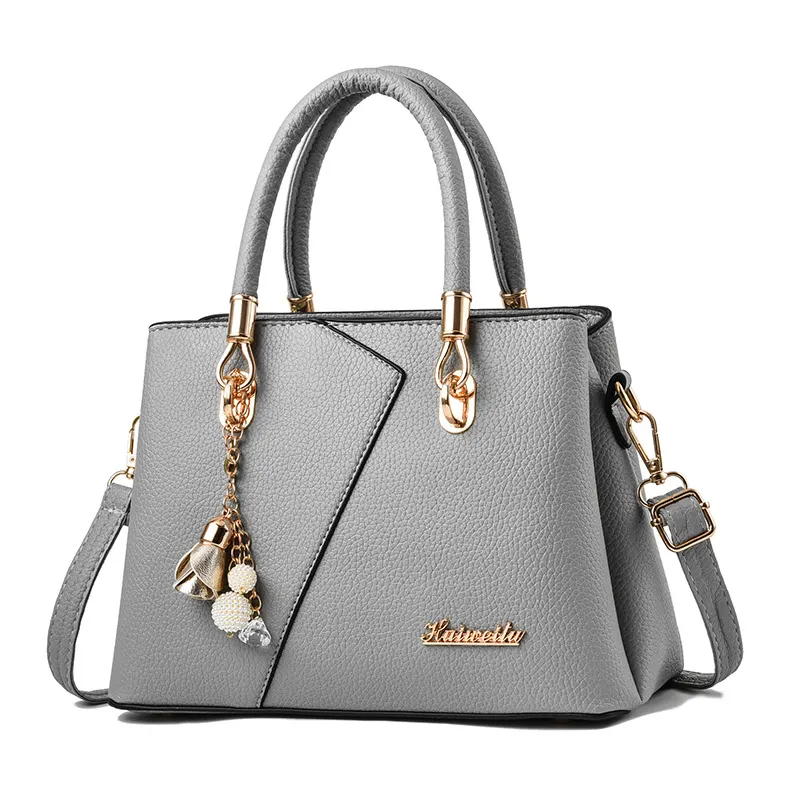 Litchi-Textured PU Crossbody Bag