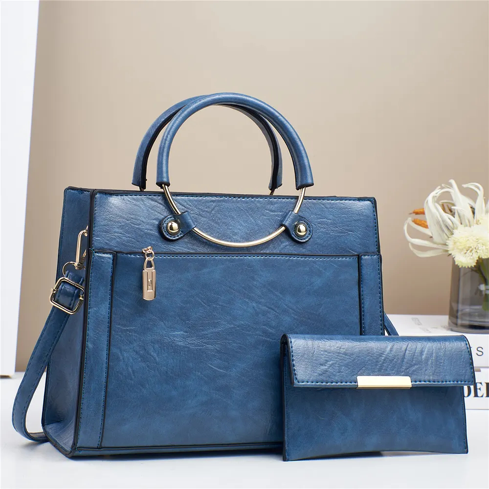 Two-Piece Structured Crossbody Bag and Wallet Set