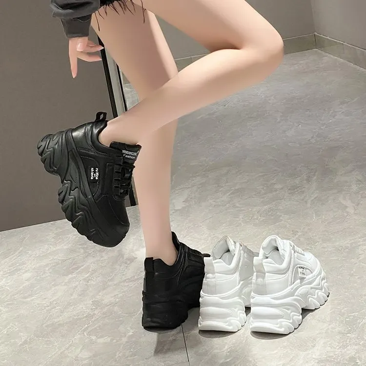 Mesh Lace-Up Wedge Sneaker
