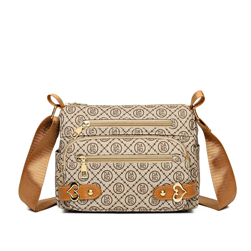 Structured Oxford Cloth Crossbody Bag