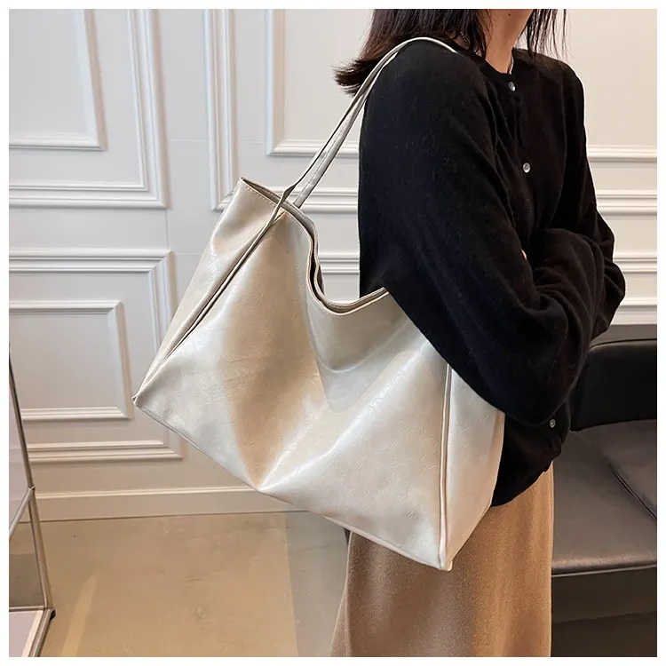 Soft PU Vintage Square Tote Bag