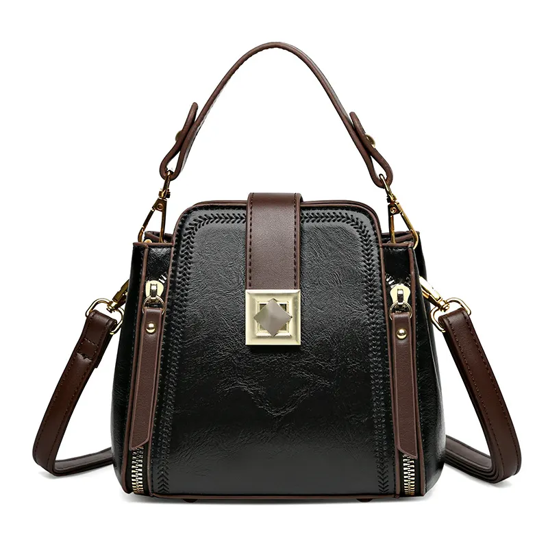 Soft Textured Retro Crossbody Handbag