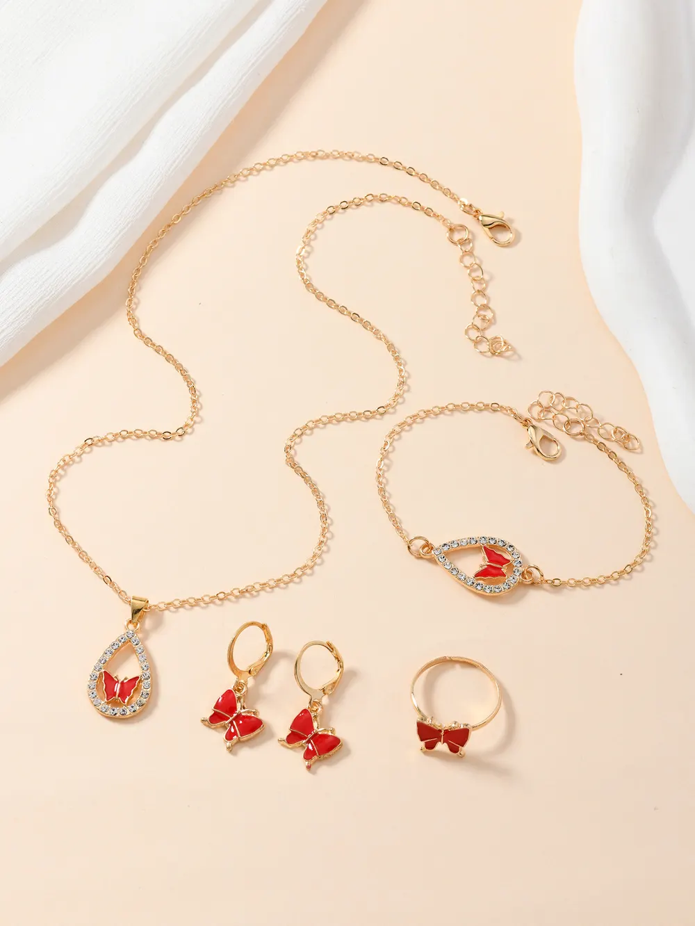 Enamel Butterfly Jewellery Set