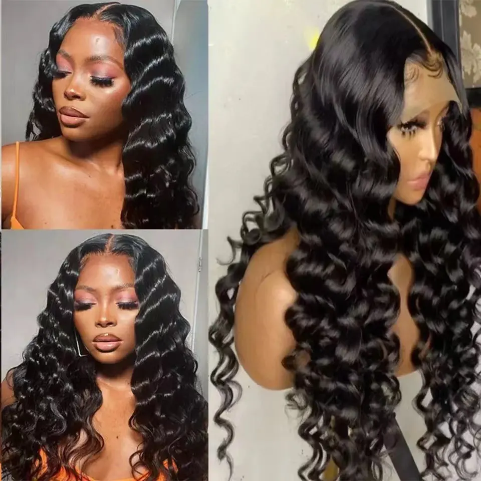 Long Wavy Lace Front Wig with Side Fringe