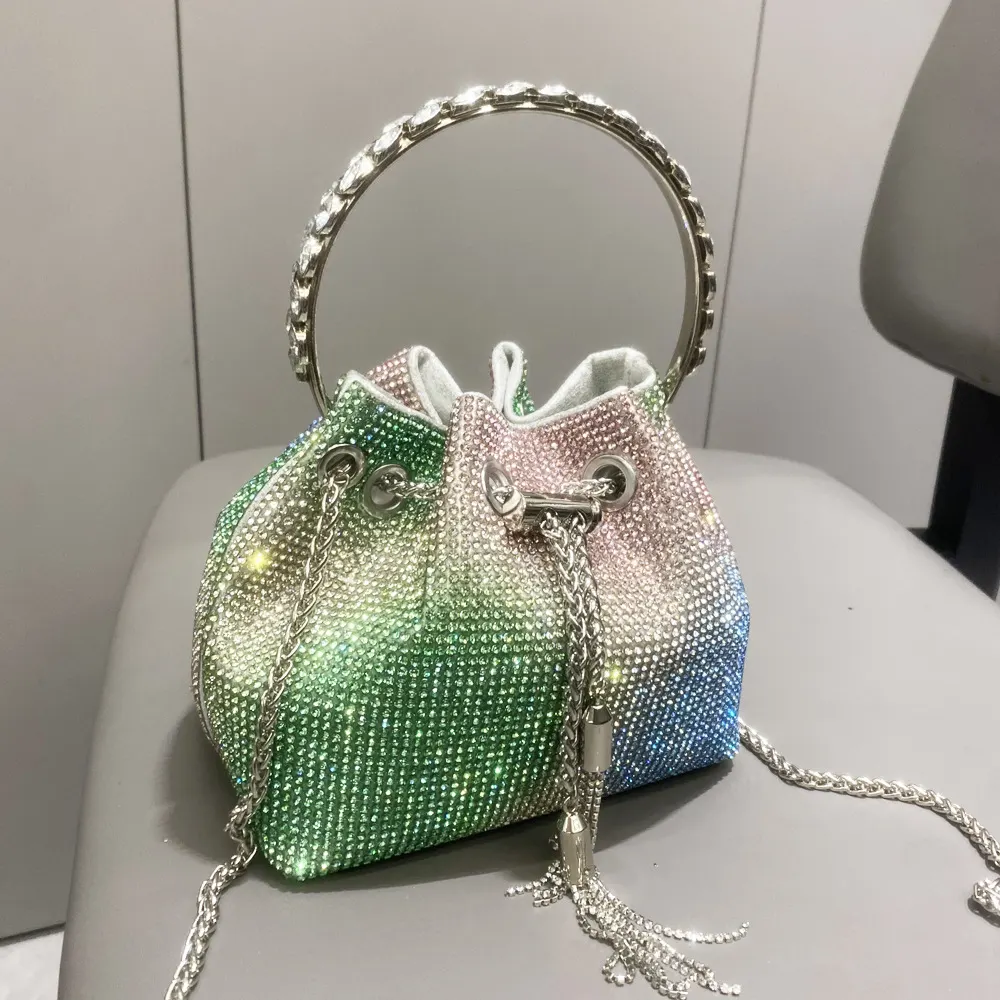 Shiny Metallic Cylinder Handbag