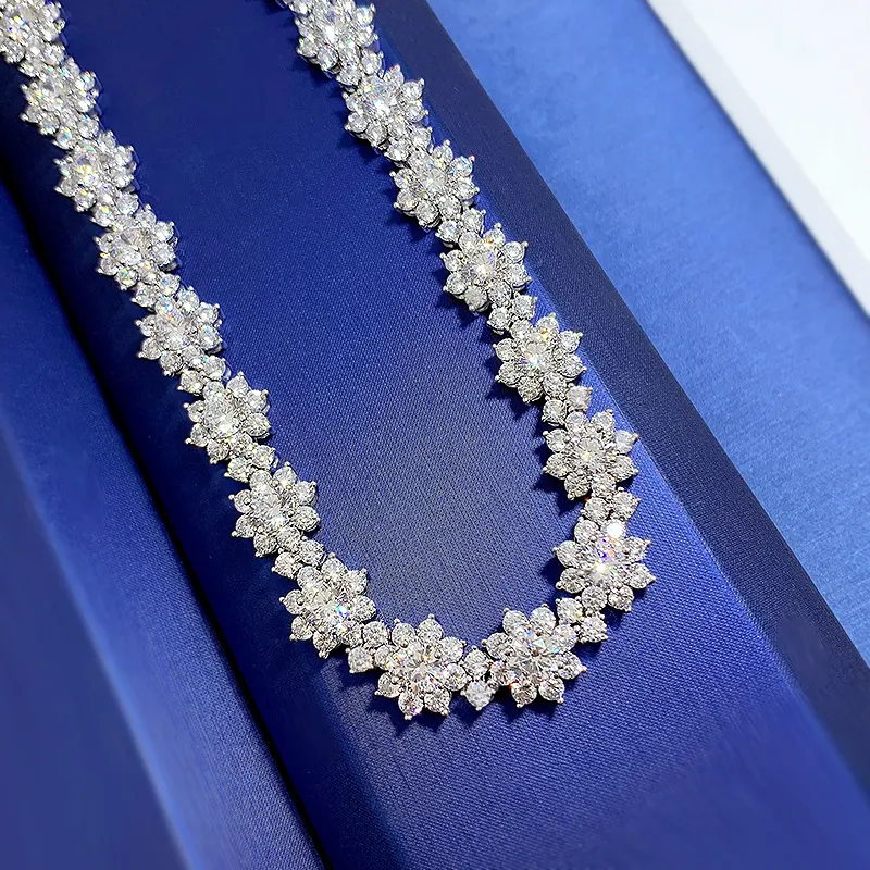 Sunflower 925 Silver Collarbone Chain