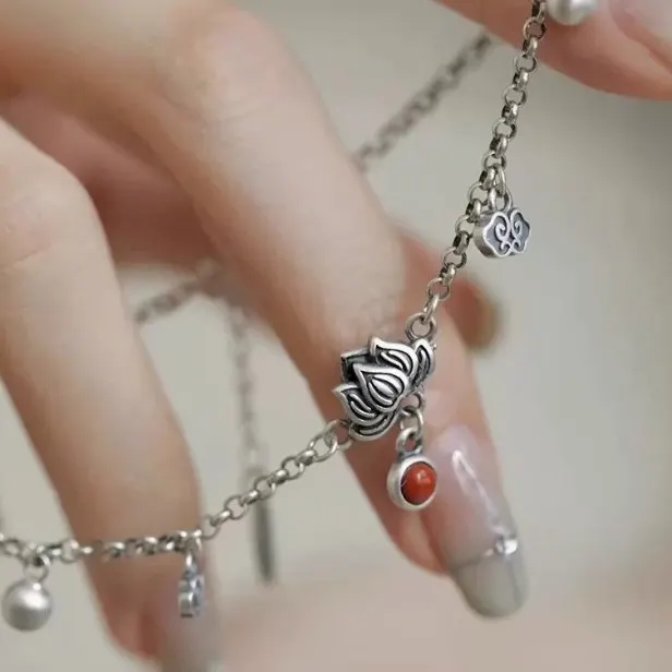 Lotus Step Auspicious Cloud Anklet