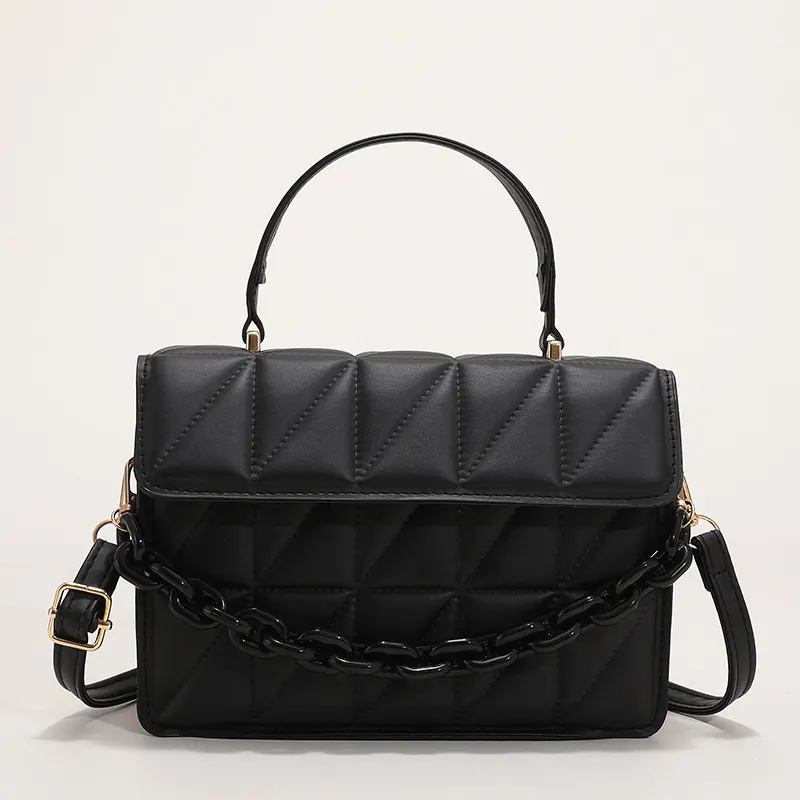 Compact Square PU Shoulder Bag
