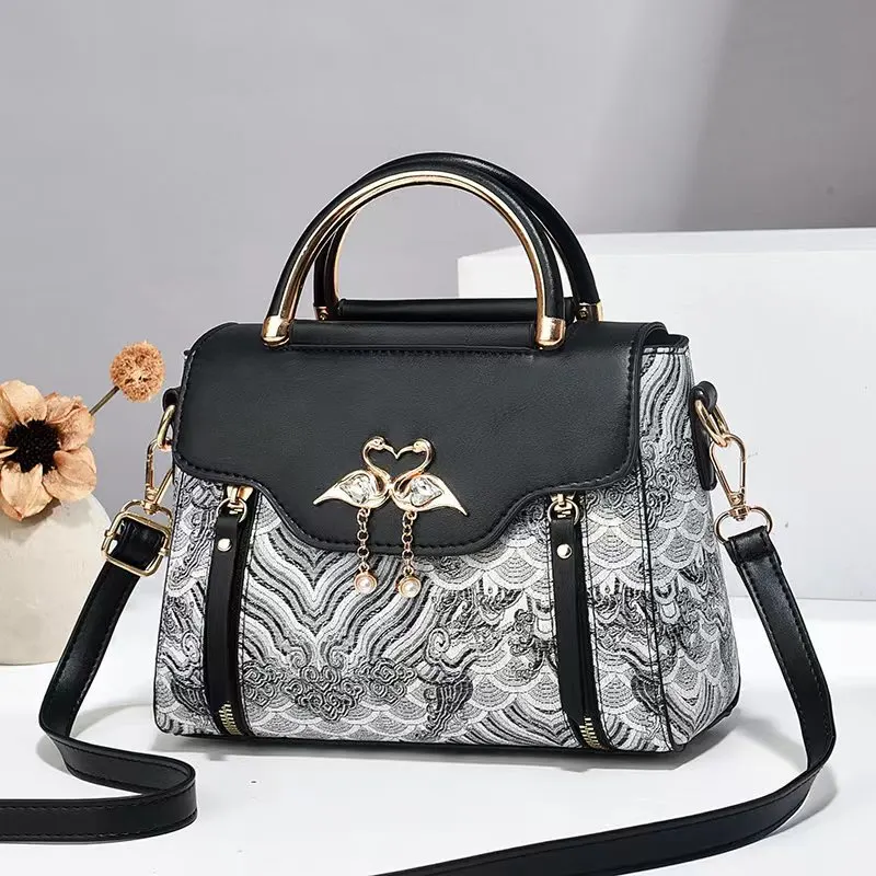 Woven Panel Crossbody Bag
