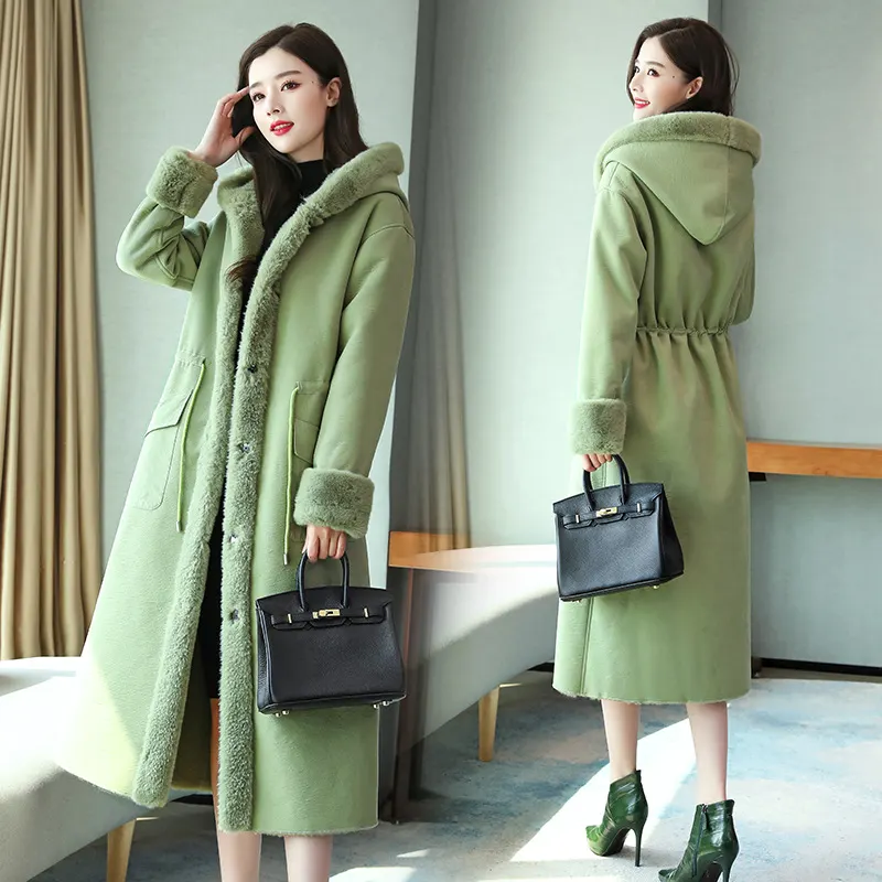 Mid-Length Imitation Cashmere Coat