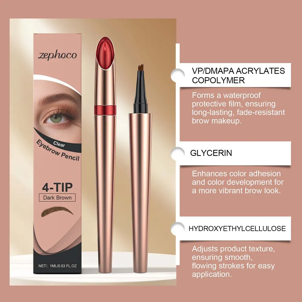 Four-Prong Brow Pencil in Dark Brown