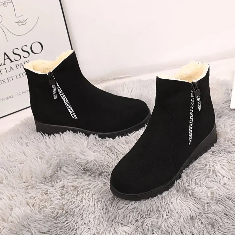 Fleece Lined Chunky Sole Winter Ankle Boot