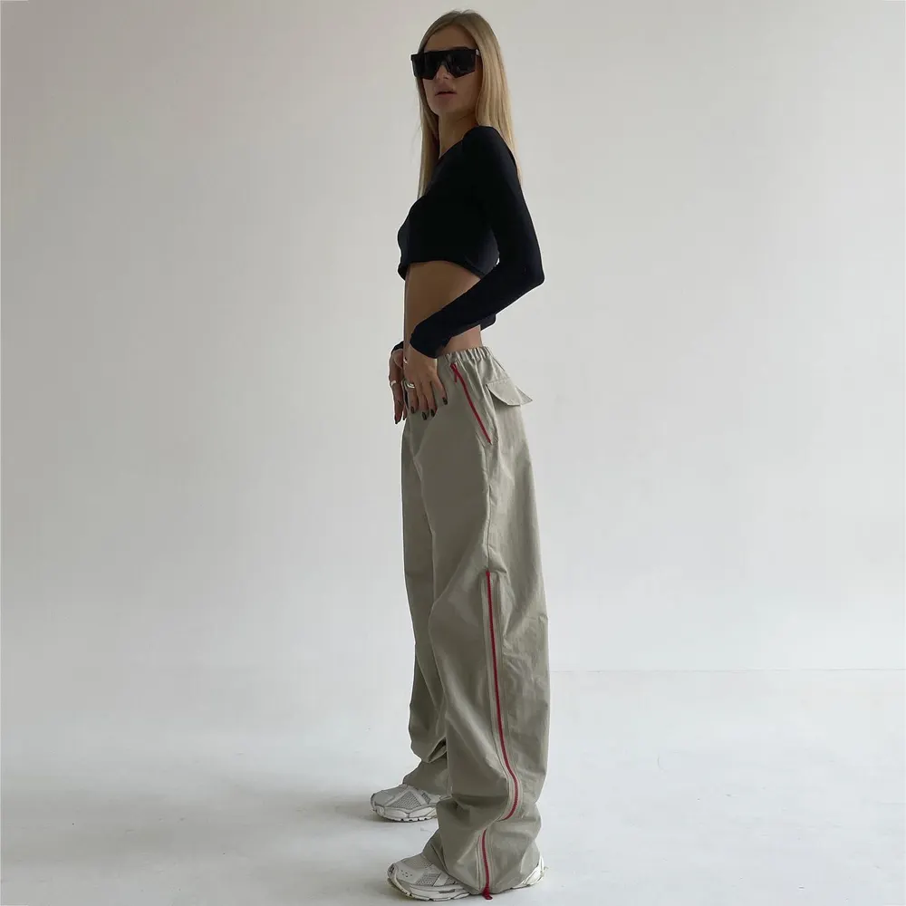 Loose Cotton Trousers with Pockets