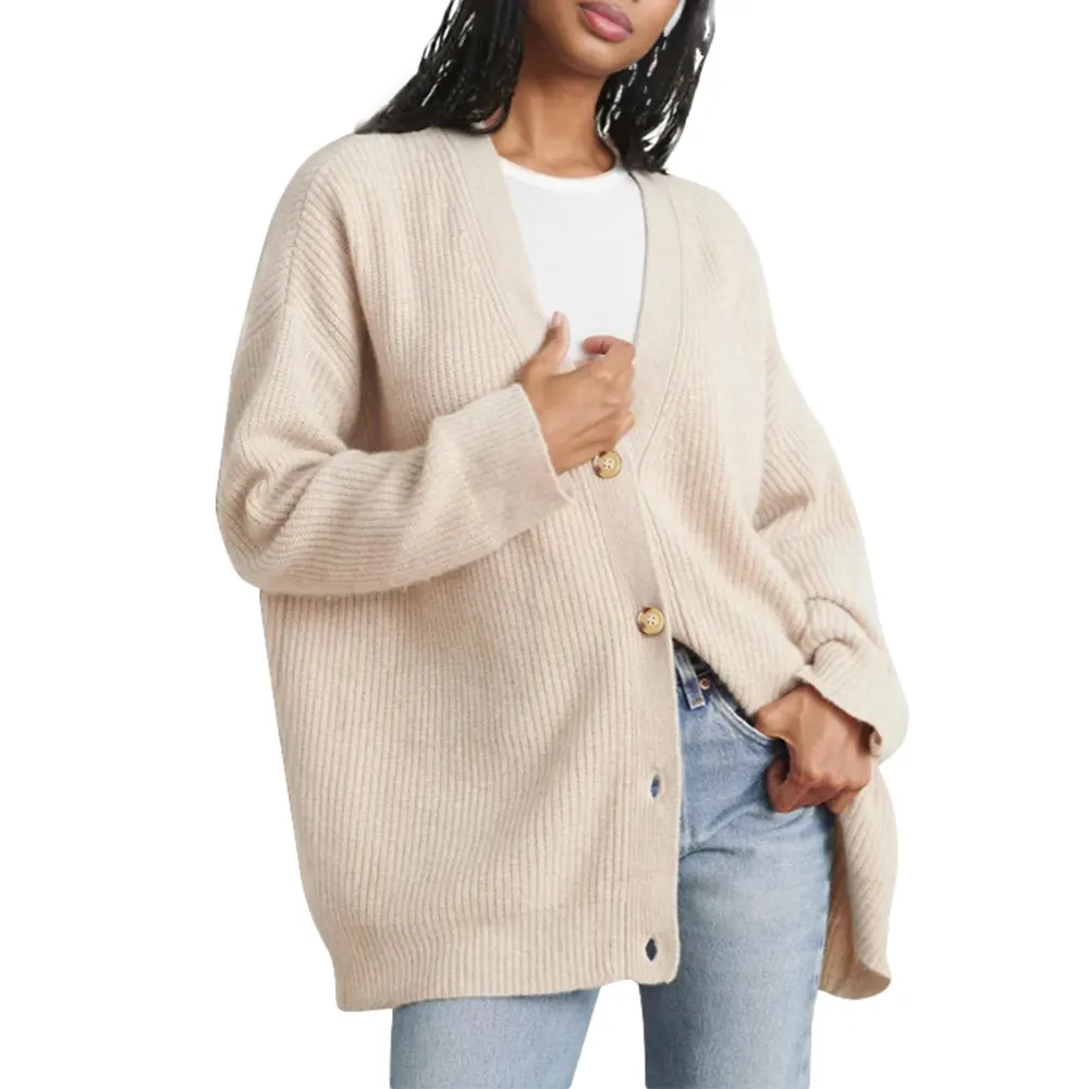Solid Color Sweater Coat