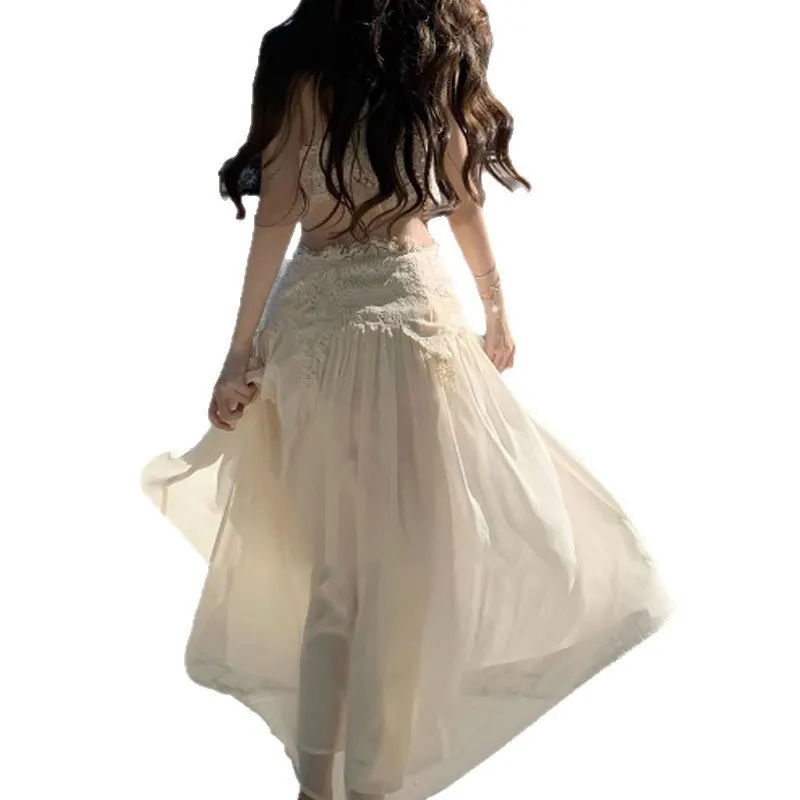 Eyelash Lace Sleeveless Top and Skirt Set