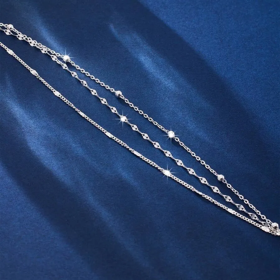 Layered Geometric Chain Bracelet