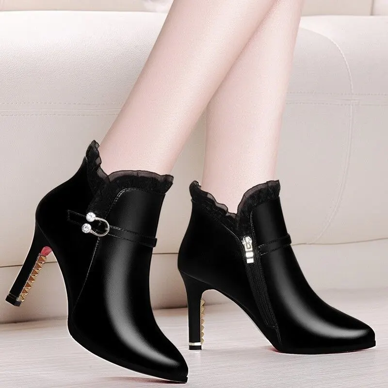 Pointed Over-the-Knee Stiletto Boots