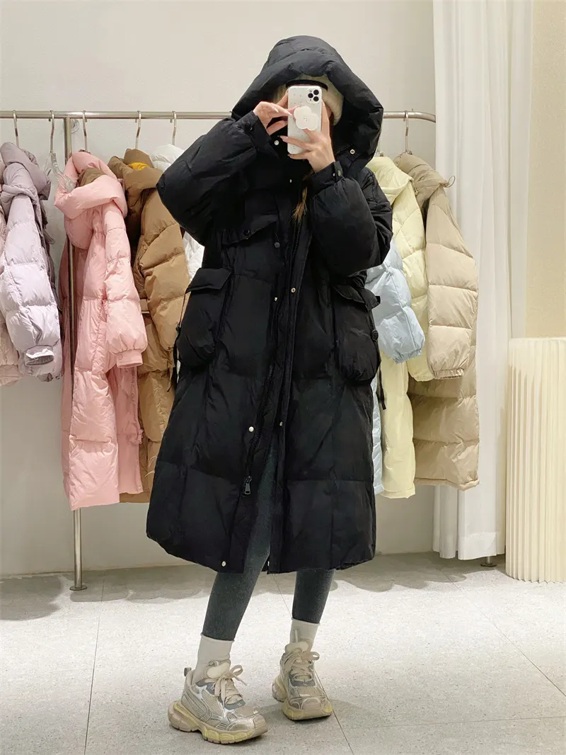 Hooded Over-the-Knee Quilted Puffer Coat