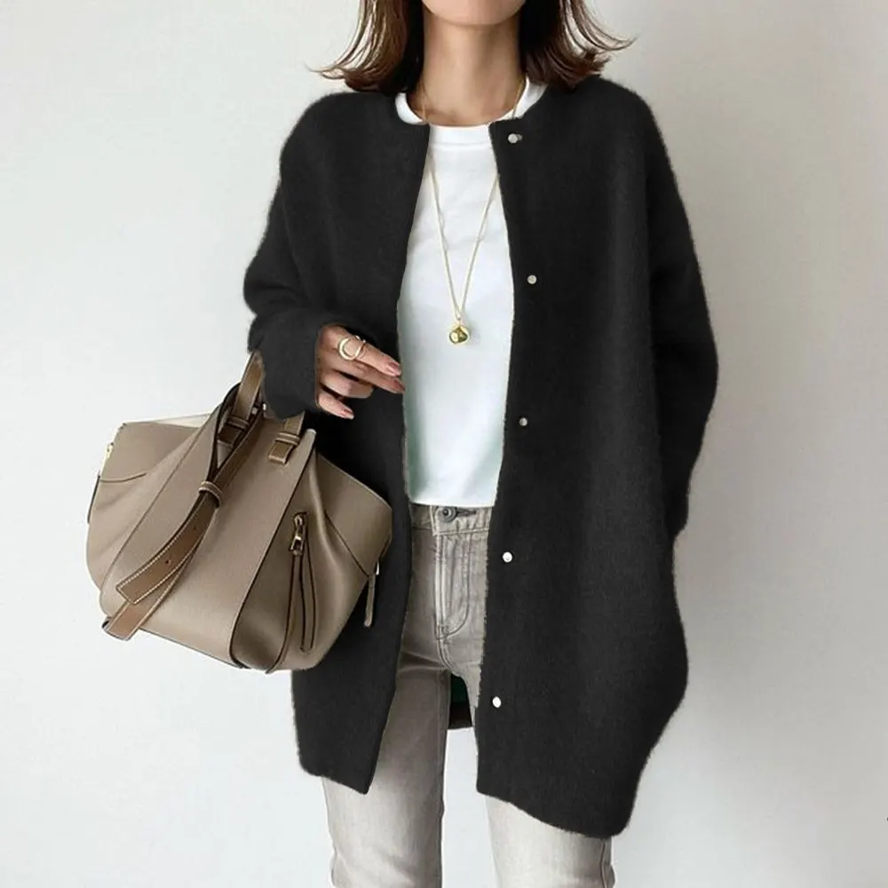 Single-Breasted Cotton Knit Cardigan