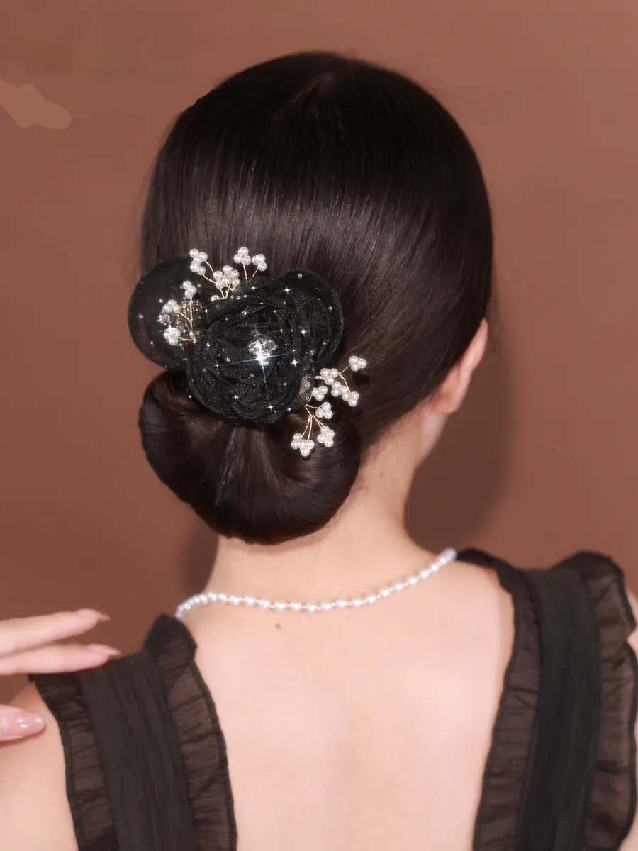 Retro Floral Spiral Updo Hair Clip