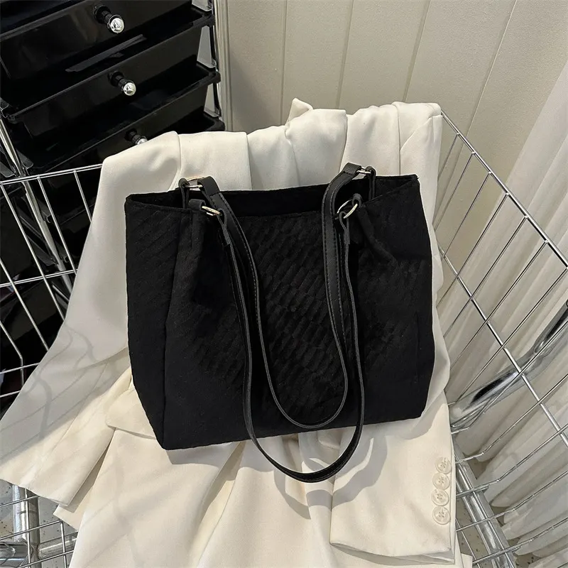 Soft Stitched Shoulder Shopper Bag
