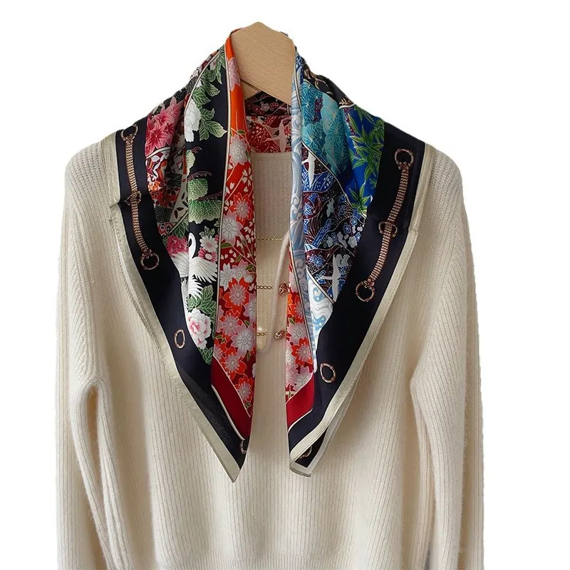 Classical Beast Print Silk Square Scarf