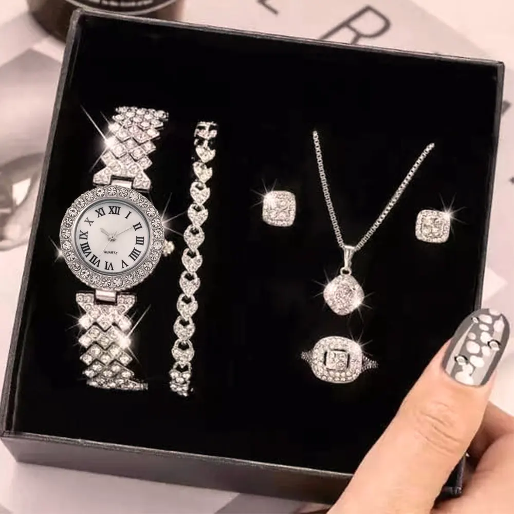 Quartz Watch and Jewellery Five-Piece Set