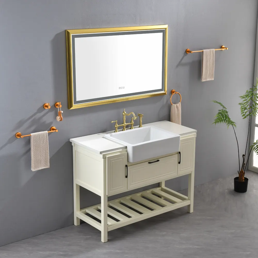 LED Frontlit Vanity Mirror with Metal Frame