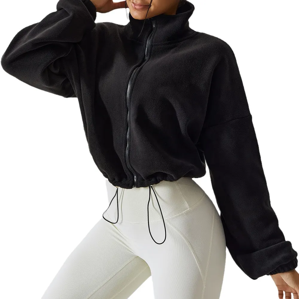 Fleece-Lined Loose Sports Jacket