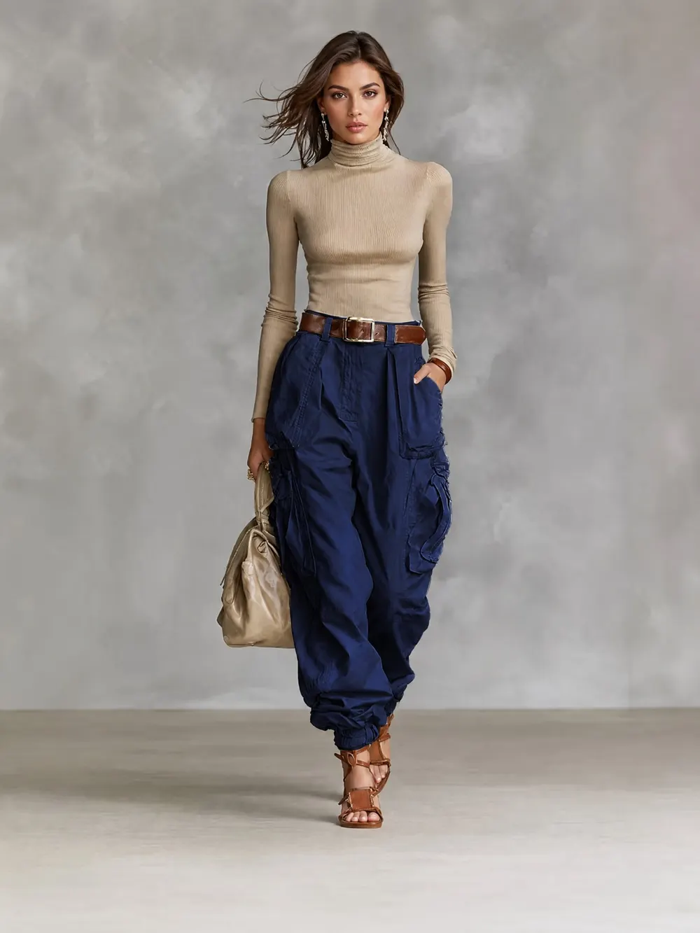 High Waist Wide Leg Work Pants