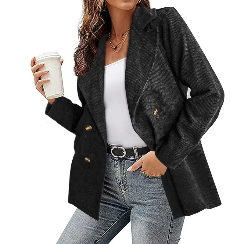 Double-Breasted Corduroy Jacket