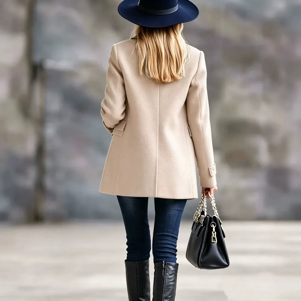 Dragon and Phoenix Short Wool Coat
