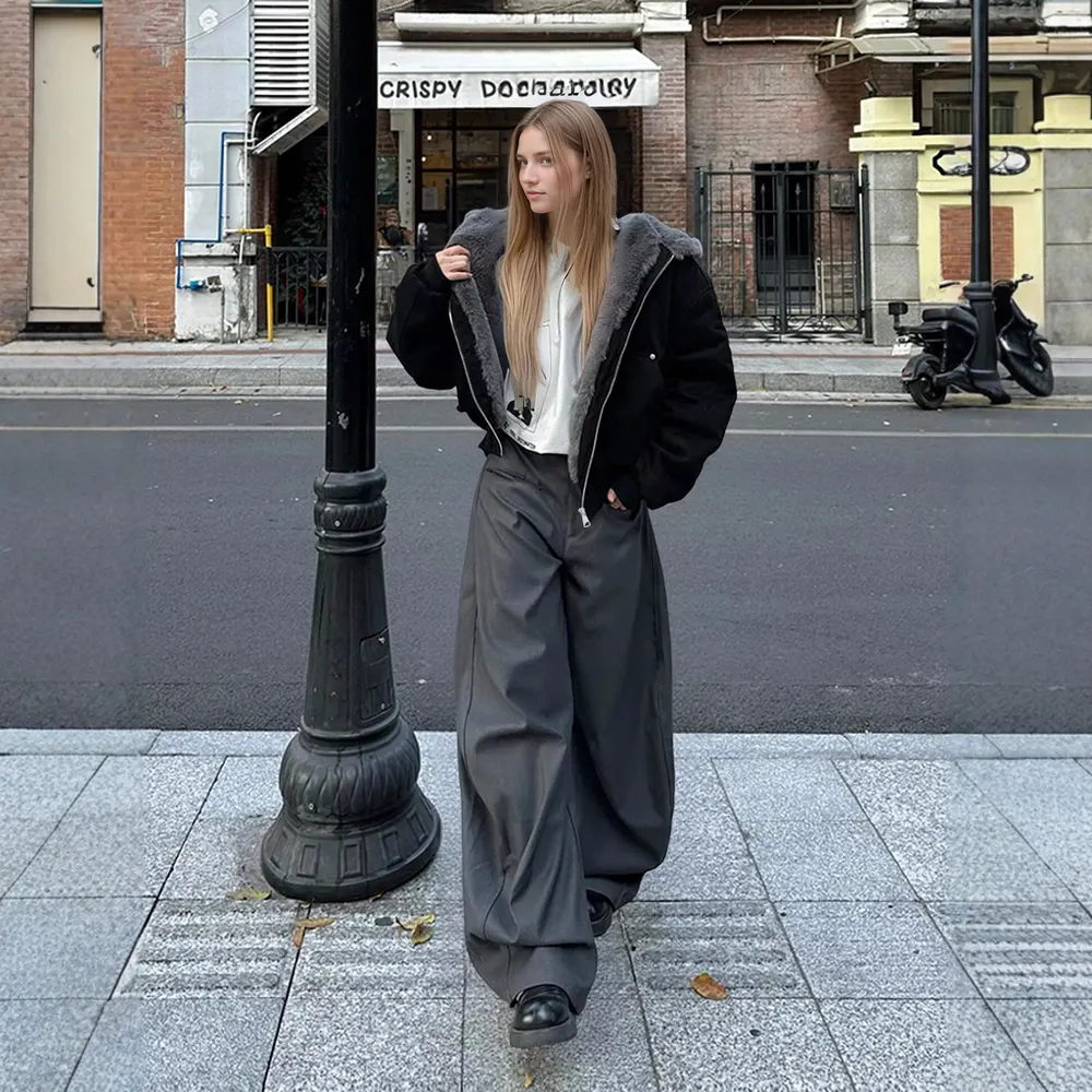 Hooded Faux Fur Coat