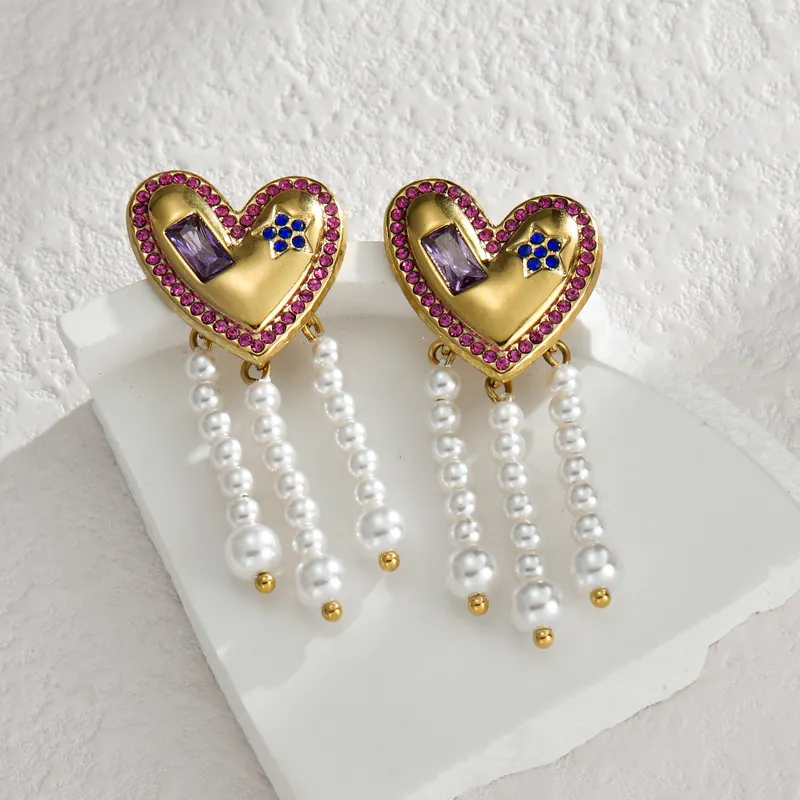 18K Gold Tassel Drop Earrings