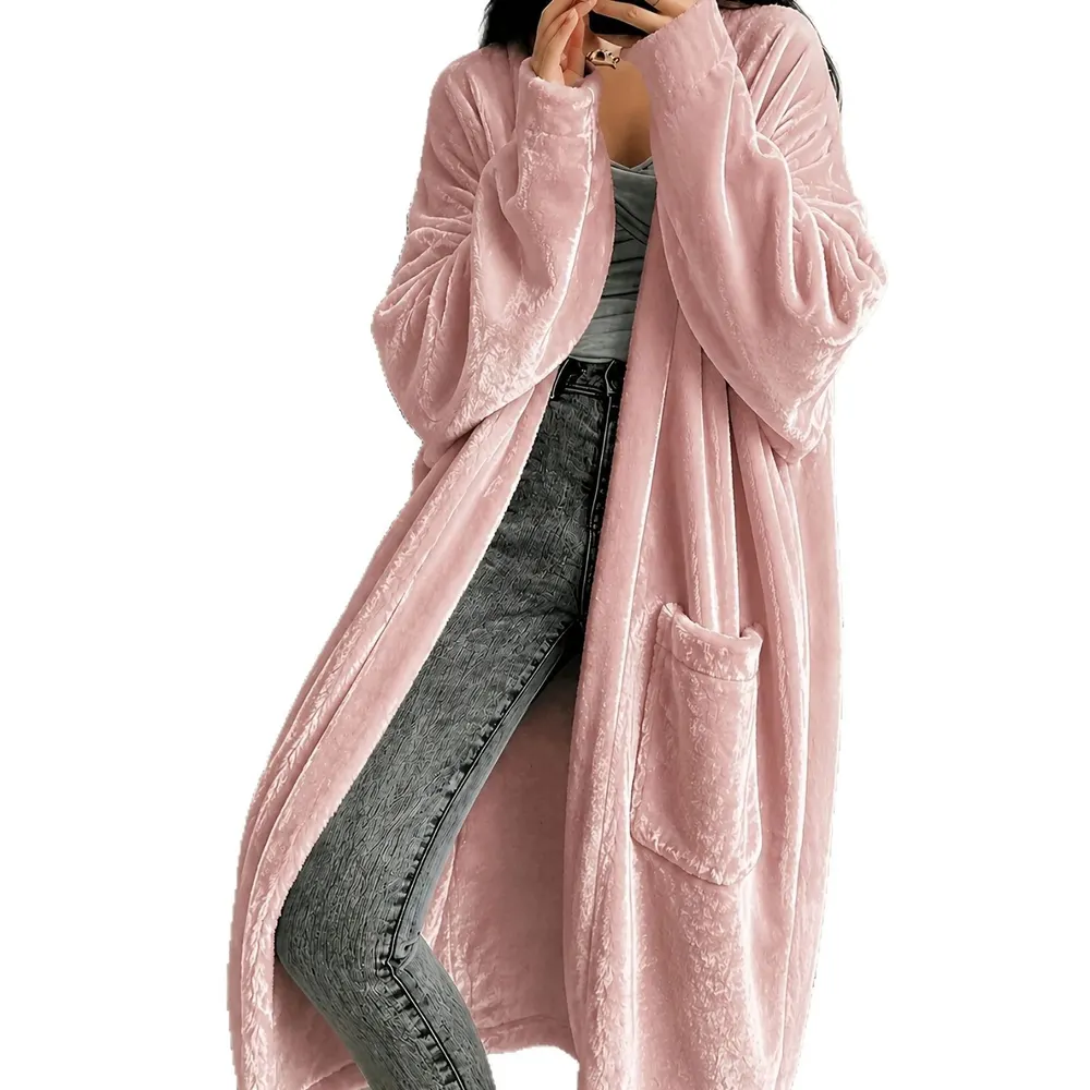 Velvet Long-Sleeve Cape Jacket