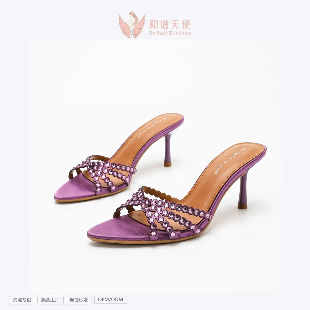 Rhinestone Strap Stiletto Sandals